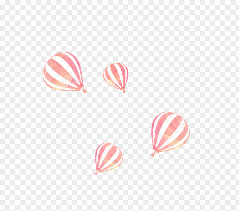 Floating Hot Air Balloon Red Pixel Icon PNG
