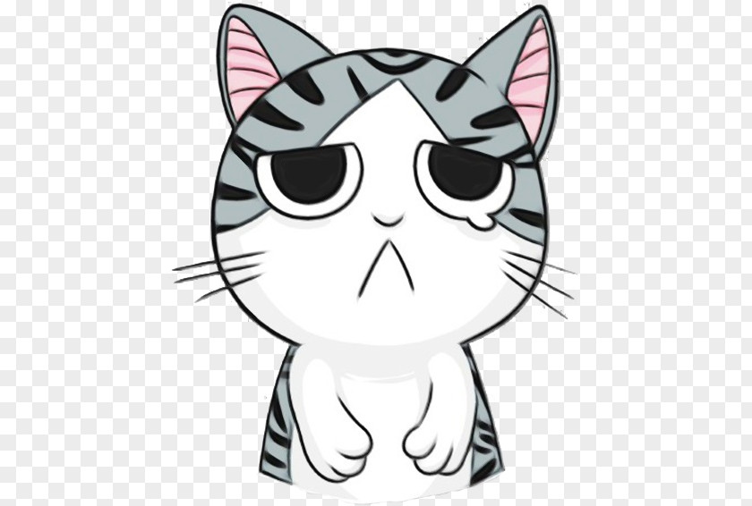 Head Snout Cat White Cartoon Whiskers Face PNG