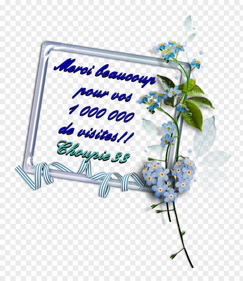 Ramadan Ornament Cut Flowers Blue PNG