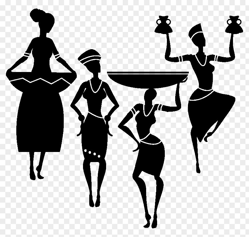 African Patterns Silhouette Drawing Painting Sticker PNG
