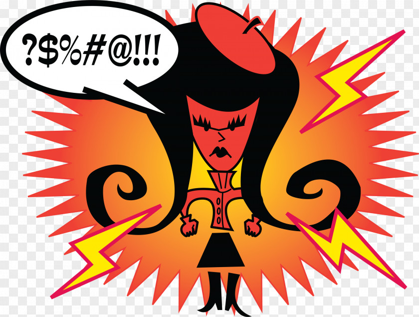 Anger Cartoon Woman PNG , Angry Face Girl clipart PNG