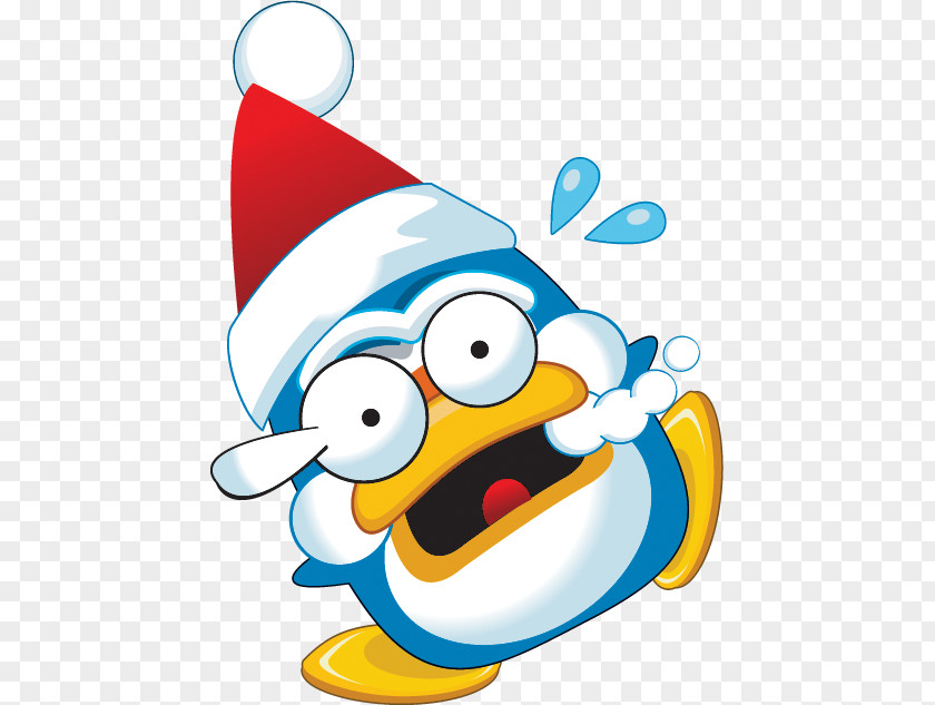 Christmas Hat Penguin Illustration PNG