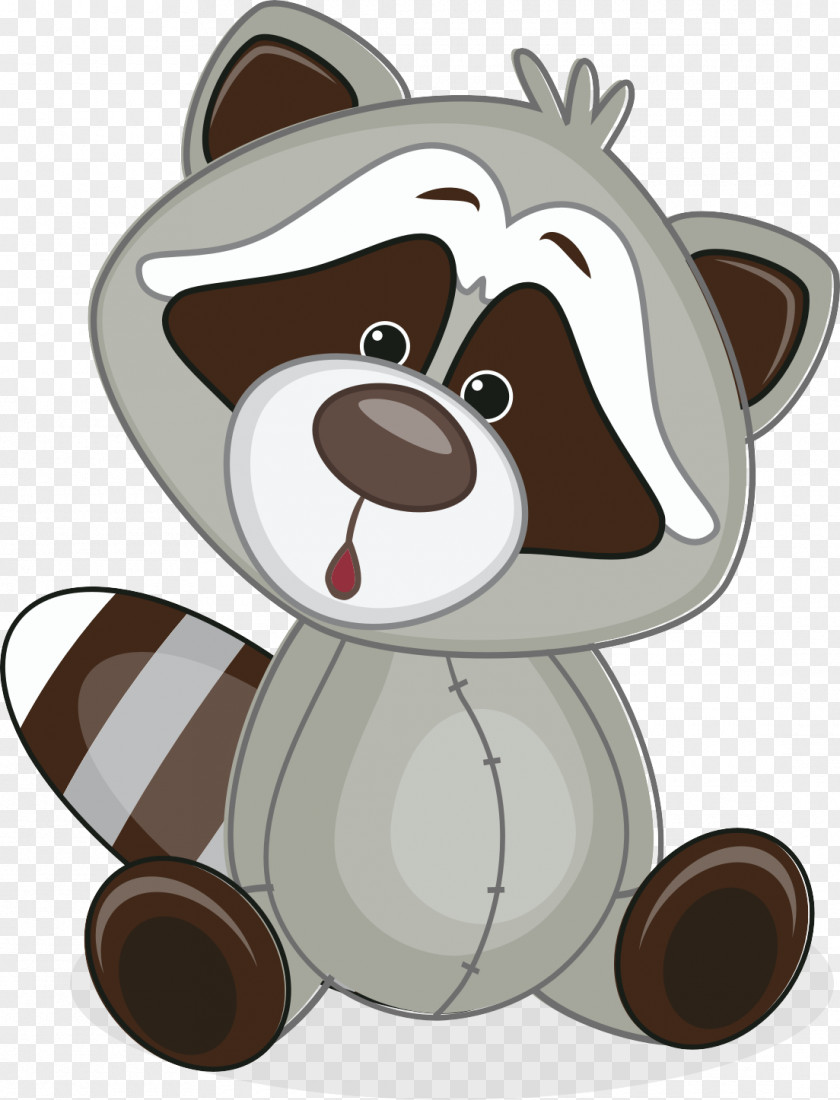 Vector Cartoon Raccoon Paper Notebook Kindergarten Drawing PNG