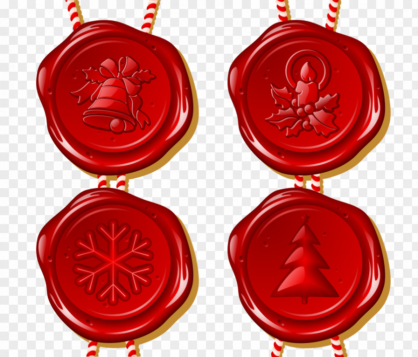 Vector Christmas Candy Sealing Wax Paper PNG