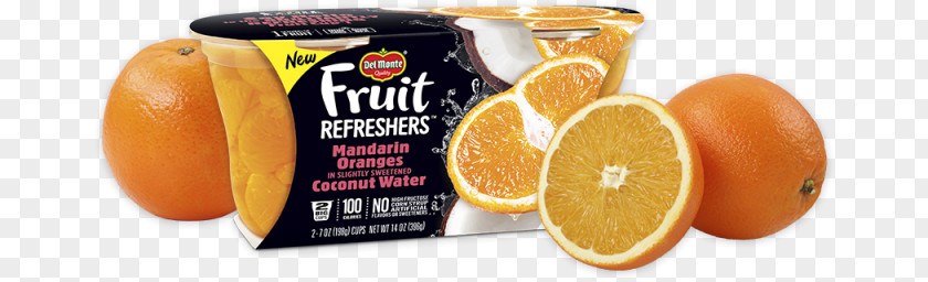 Fruits Water Orange Fruit Cup Juice Del Monte Foods PNG