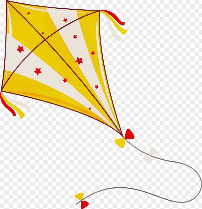 Line Yellow Kite PNG