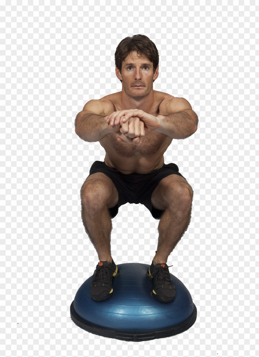 Squatting Medicine Balls BOSU Squat Isometric Exercise PNG