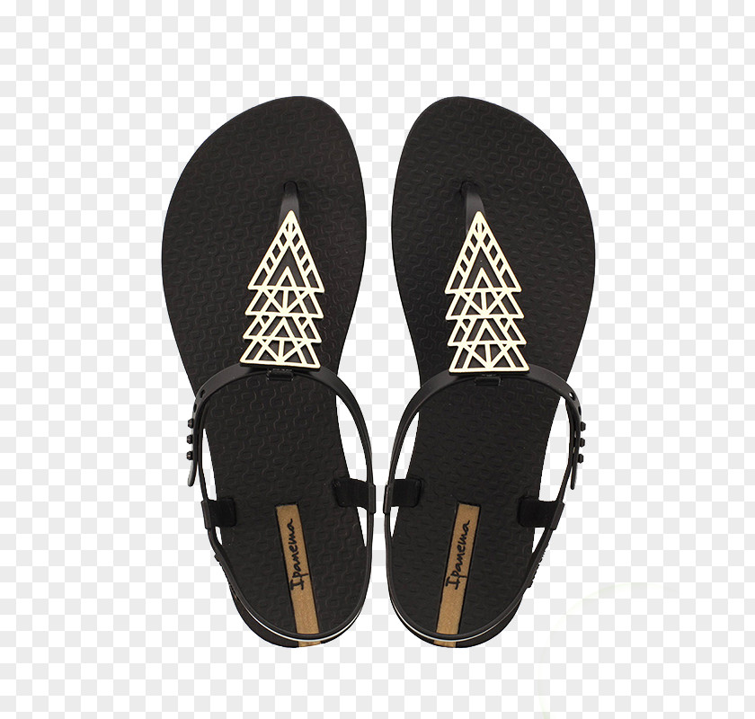 Black Sandals Slipper Sandal Flip-flops High-heeled Footwear PNG
