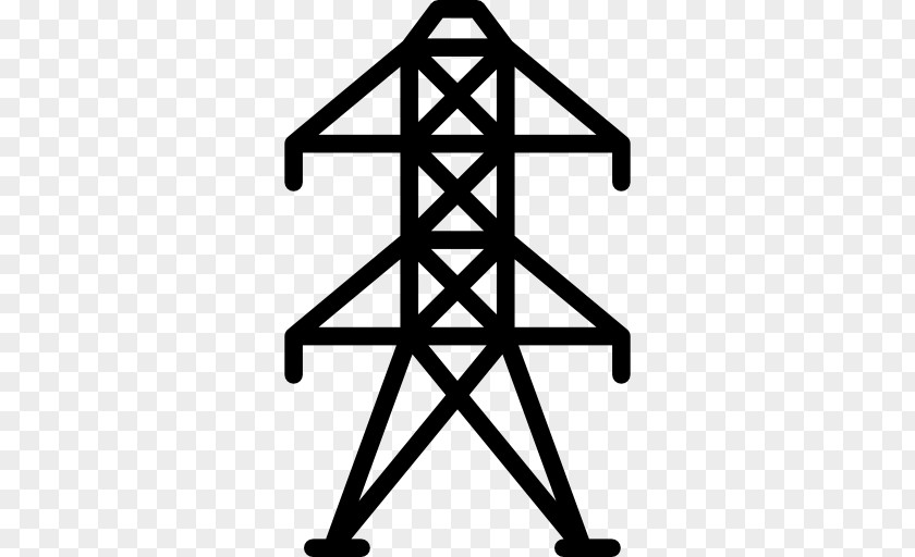 High Voltage Transmission Tower Electric Power Overhead Line PNG