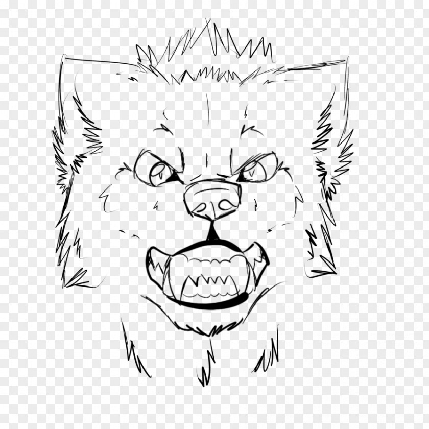 Painting Gray Wolf Line Art Drawing Sketch PNG