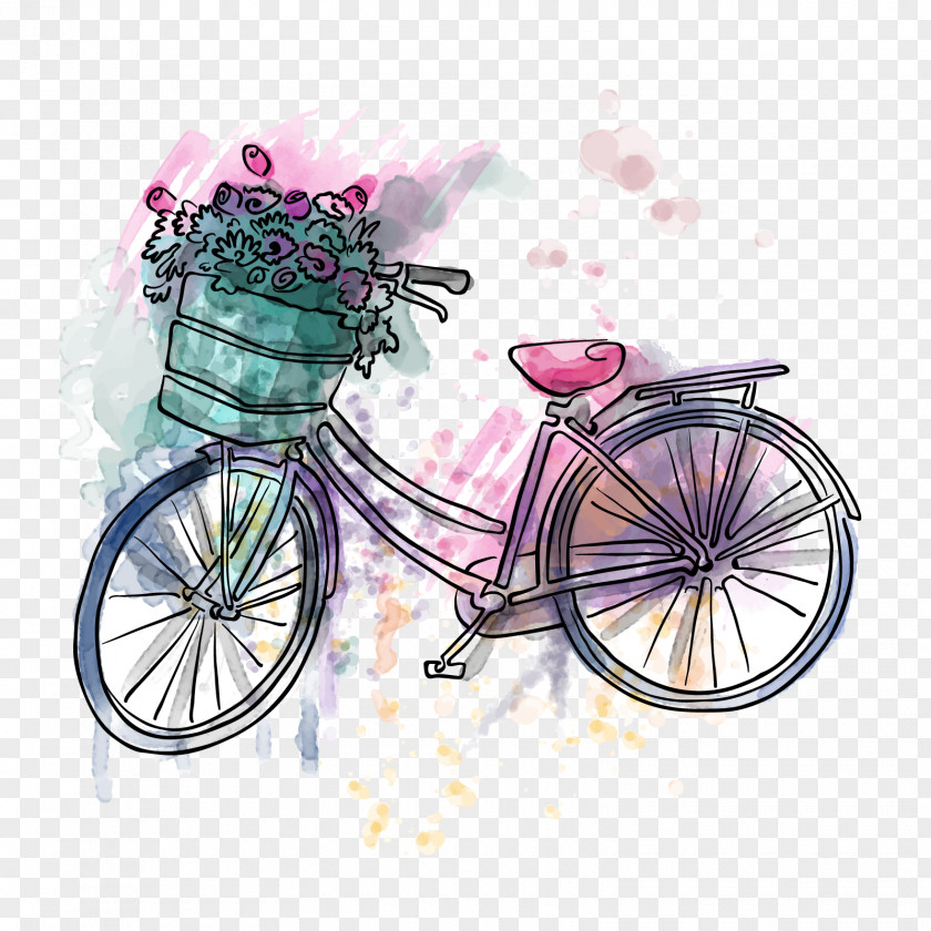 Vector Spring Cycling T-shirt Handbag Bicycle Tote Bag PNG