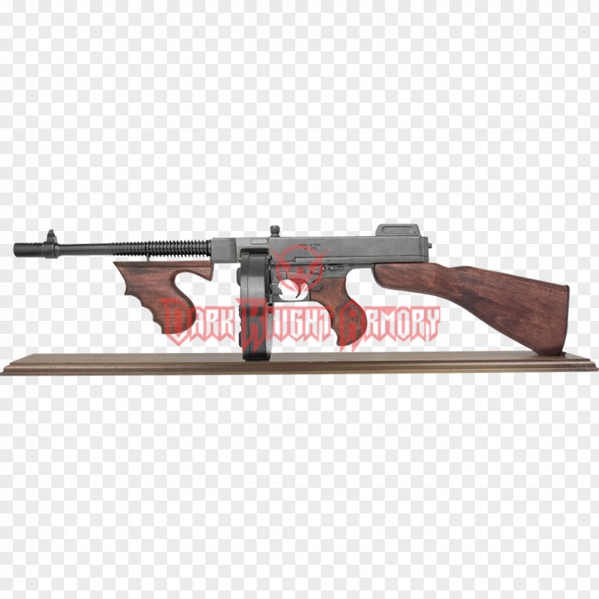 Machine Gun Thompson Submachine Firearm Blank PNG