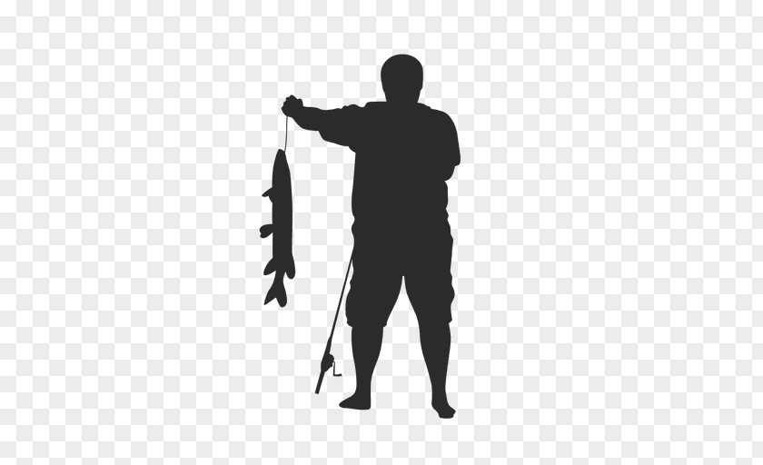 Pepsi Man Fishing Silhouette Fisherman Hunting Logo PNG