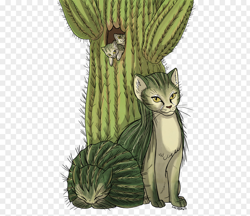 Sand Monster Cat Felidae Cactaceae Kitten Mammal PNG