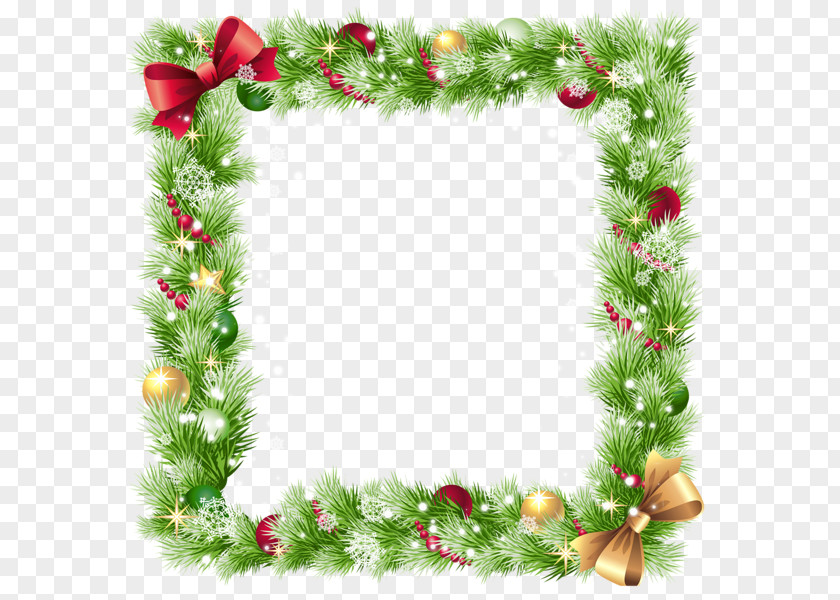 Square Christmas Border Element PNG