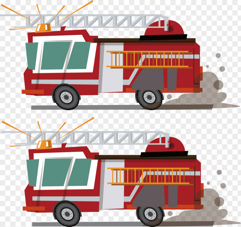 Vector Fire Engine Car Station PNG