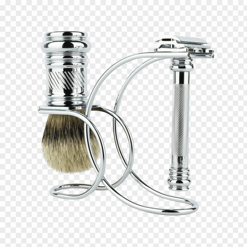 Barber Pole Shave Brush Shaving Merkur Safety Razor PNG