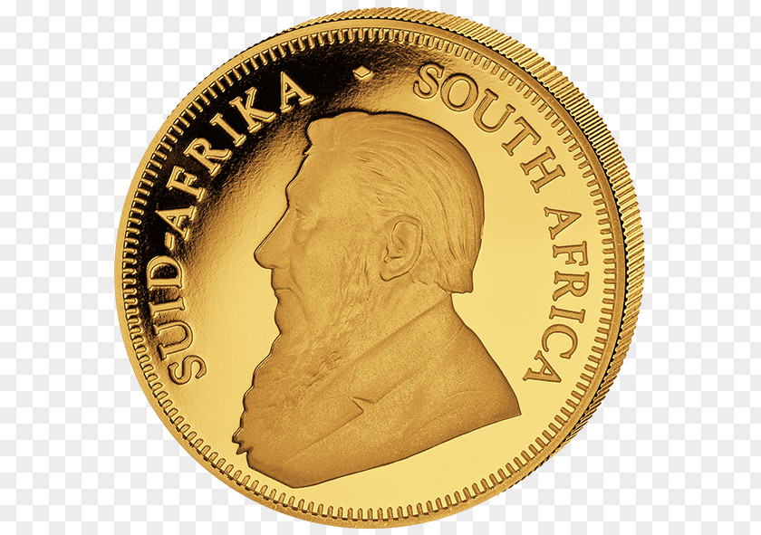 Gold Krugerrand Coin South African Mint PNG