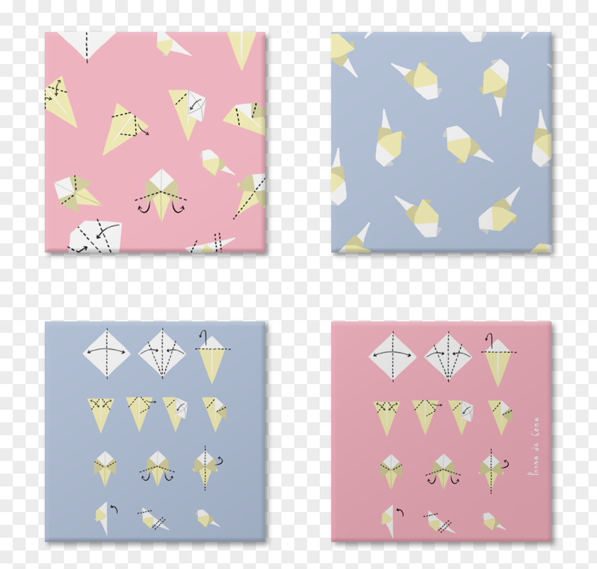 Origami Tag Paper Yellow Purple Lilac Violet PNG