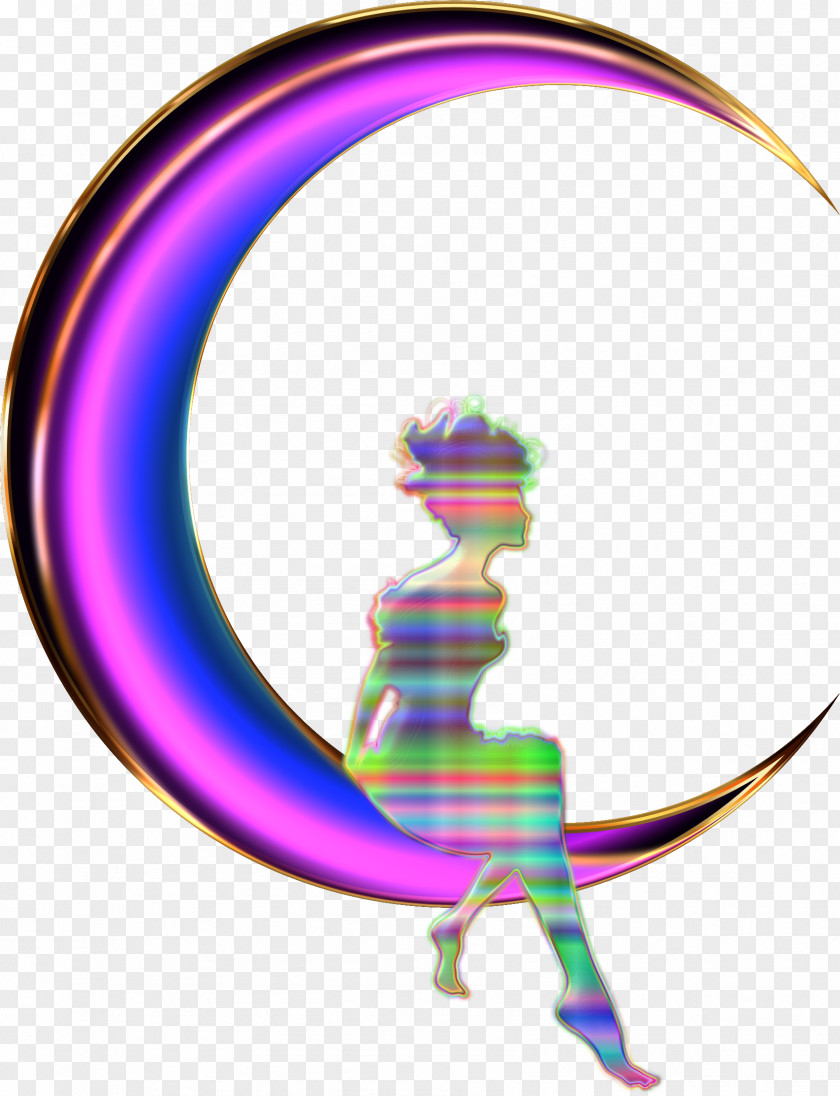 Rainbow Moon Desktop Wallpaper Clip Art PNG