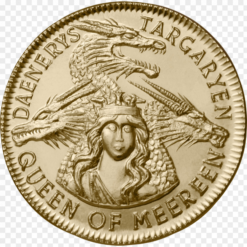 Coin Set Gold Medal Dragon PNG