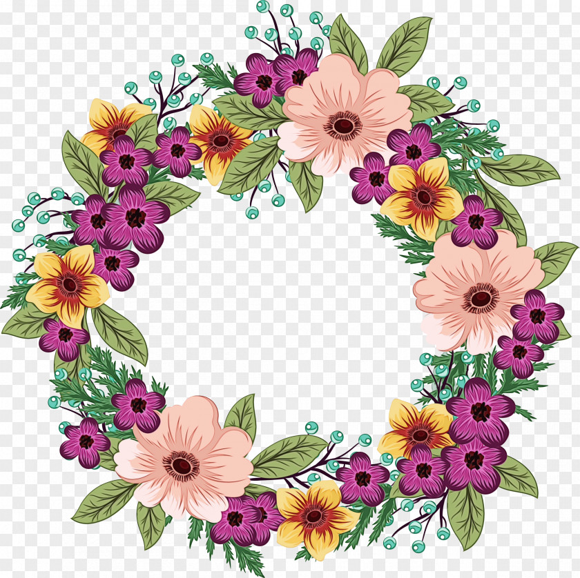 Lei Flower Arranging Spring Background Frame PNG