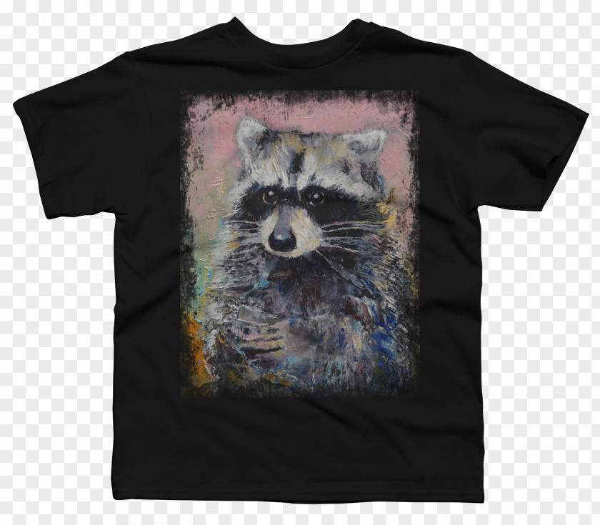 Raccoon Painting Fine Art Oil Paint PNG