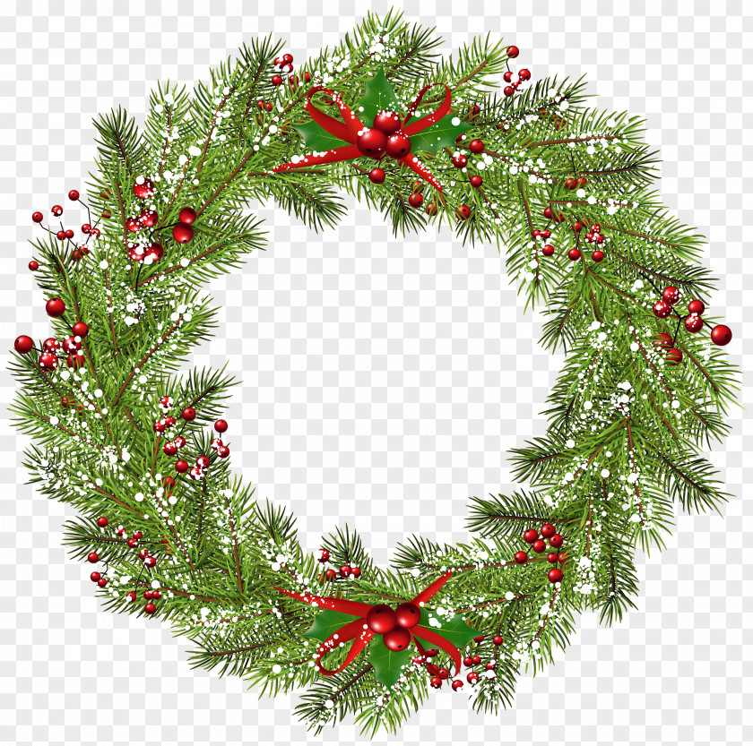 Christmas Wreath Clip Art Image PNG