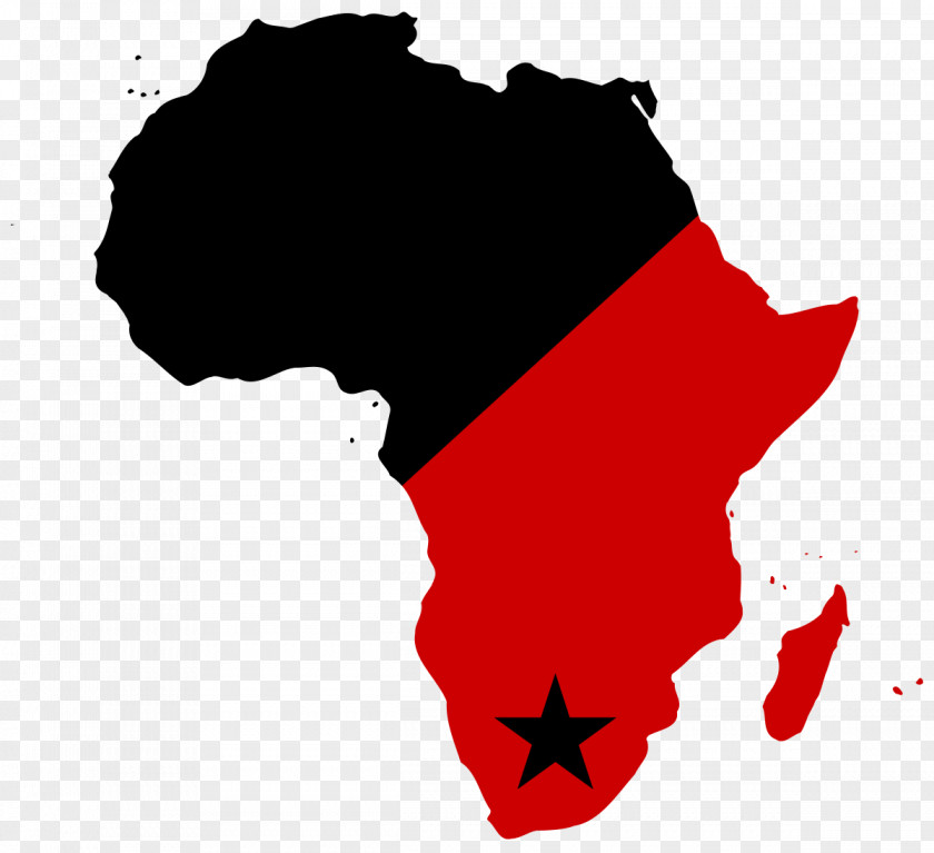 Communist Africa Vector Map PNG