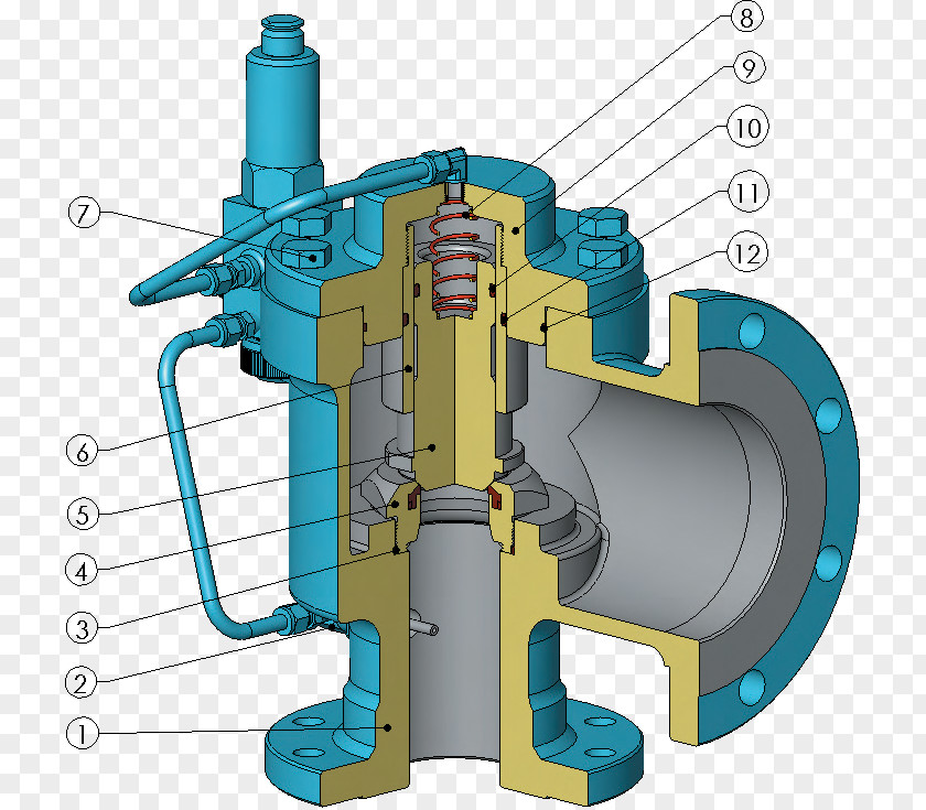 Pilot-operated Relief Valve Pipe Compressor PNG