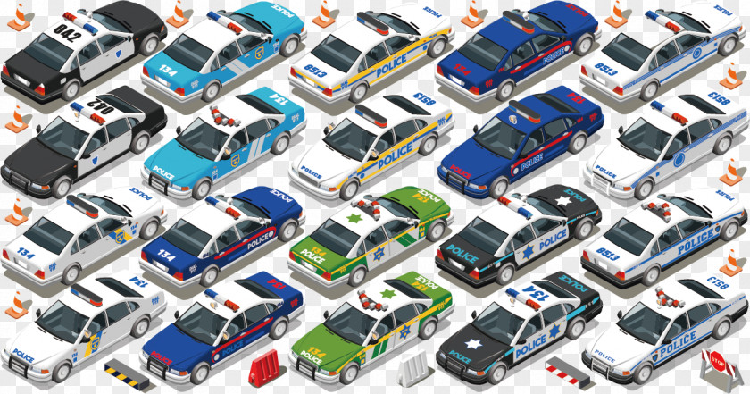 Taxi Police Car Vector Download PNG