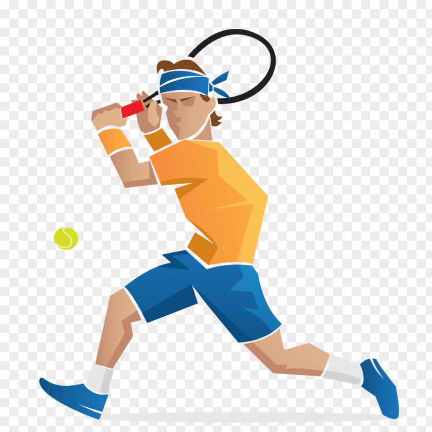Tennis Player Vector Material Athlete Euclidean Clip Art PNG