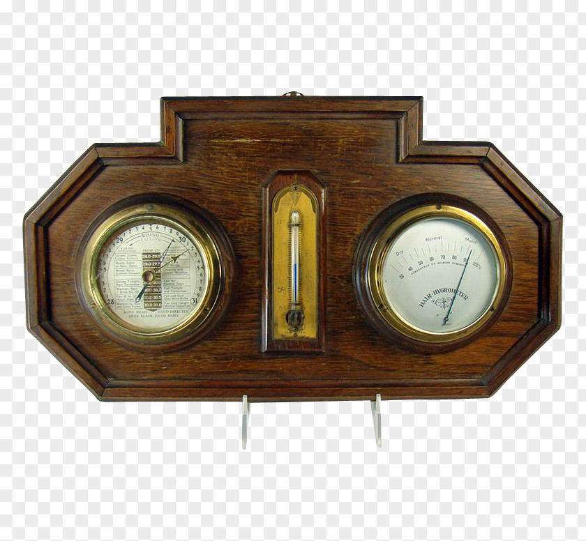 Barometer Clock Antique Tool Measuring Instrument Scientific PNG