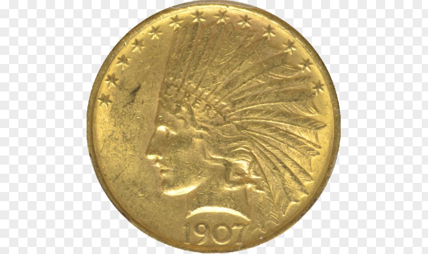 Coin Gold Indian Head Pieces American Eagle PNG