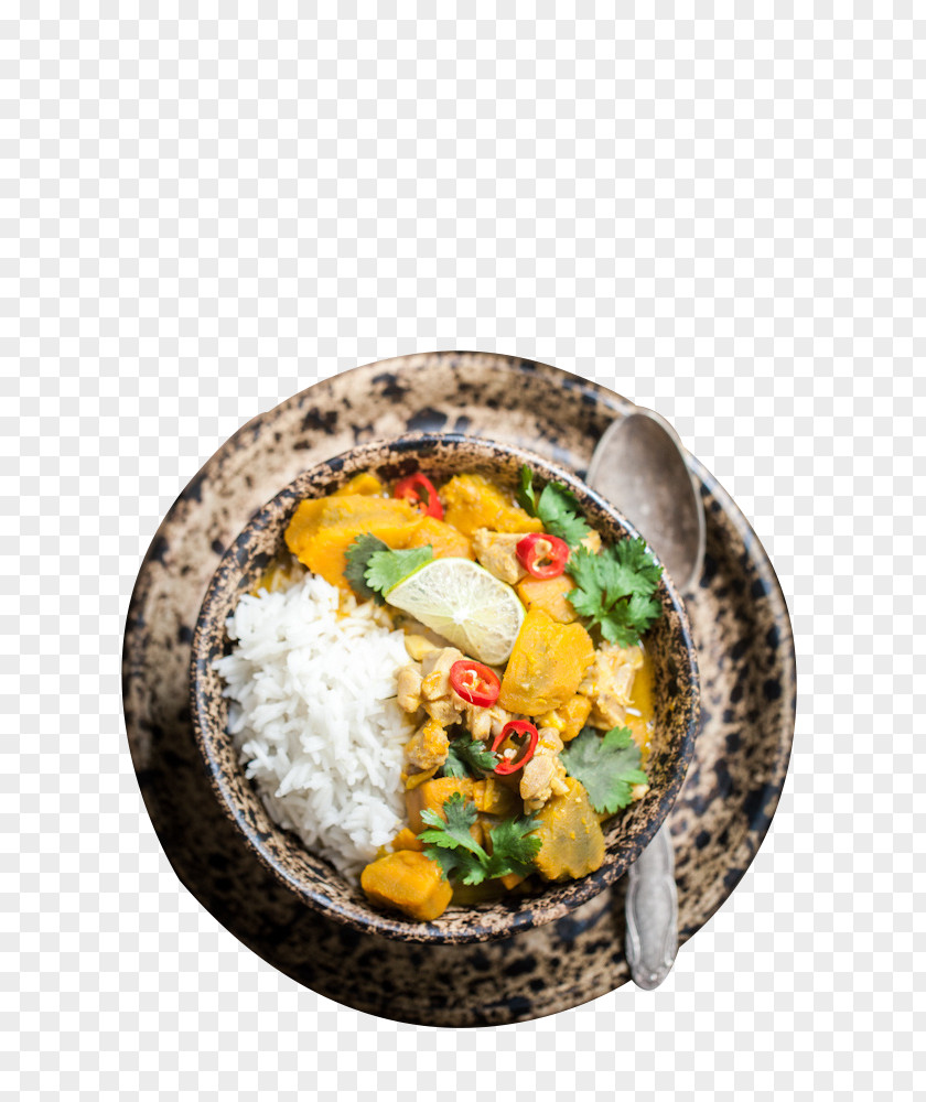 Curry Chicken Rice Bowl Cooked Coconut Milk Paella Japanese PNG