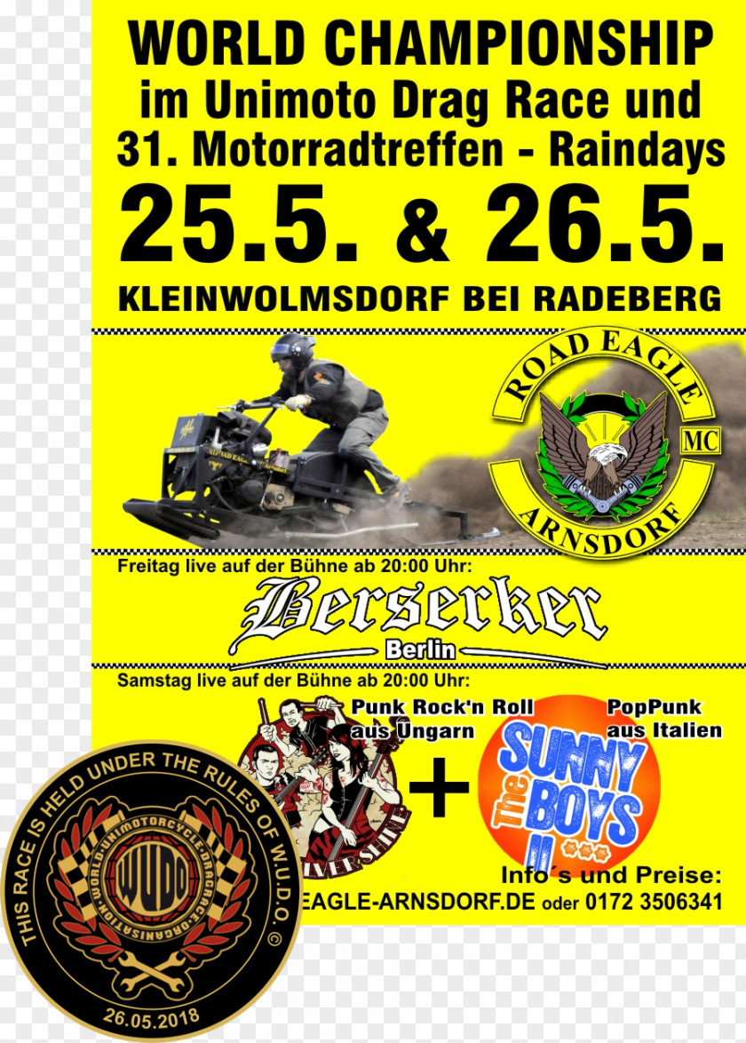 Drag Bike Road Eagle MC Arnsdorf World Cup Racing Text Recreation PNG