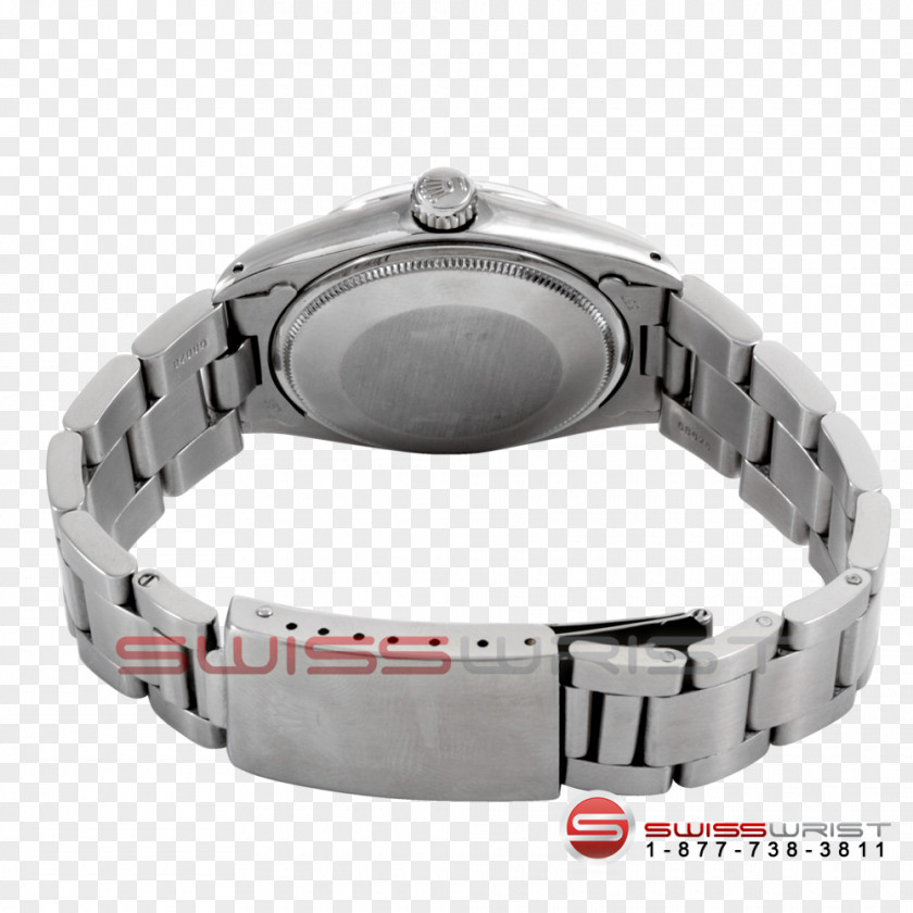 Metal Bezel Platinum Watch Strap PNG