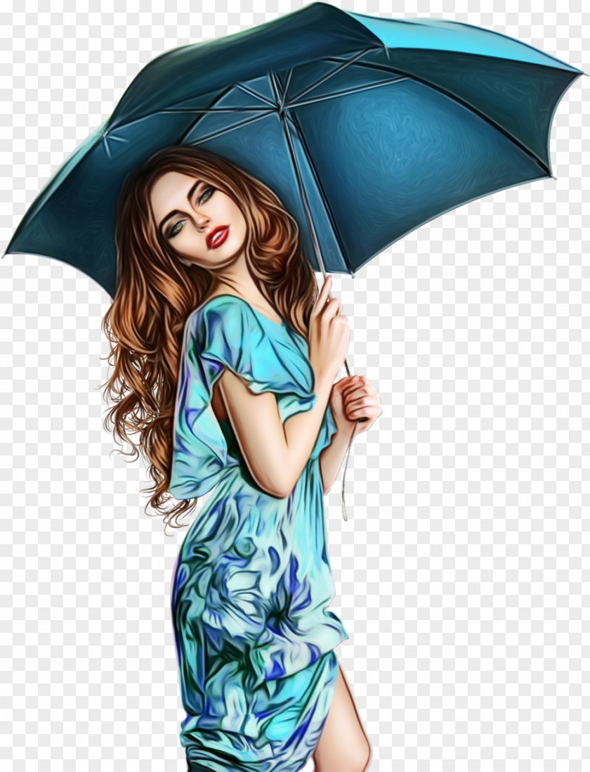 Smile Aqua Umbrella Blue Turquoise PNG