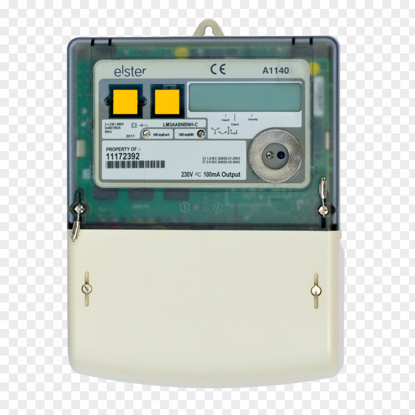 Electricity Meter Three-phase Electric Power Polyphase System Counter PNG