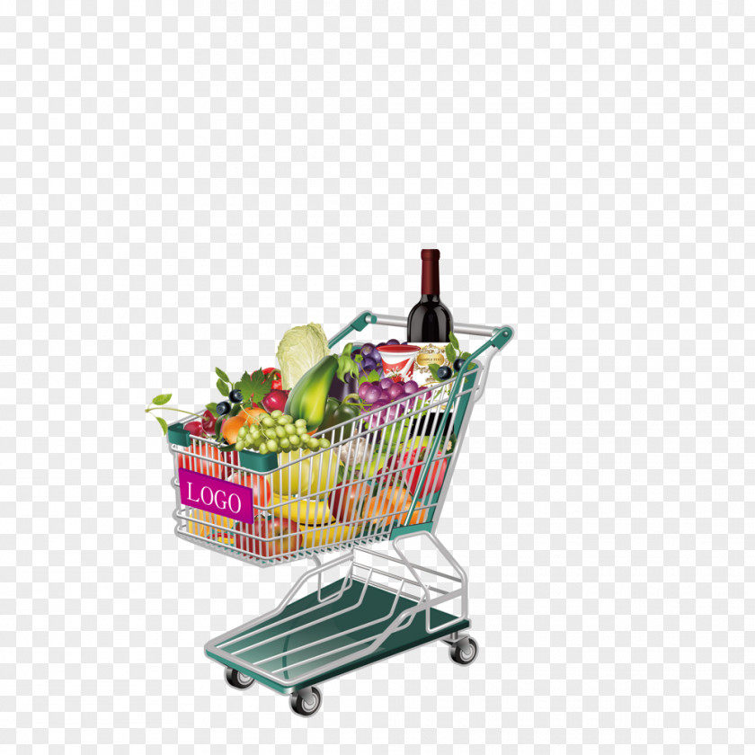 Shopping Cart Pattern Picture Material Icon PNG