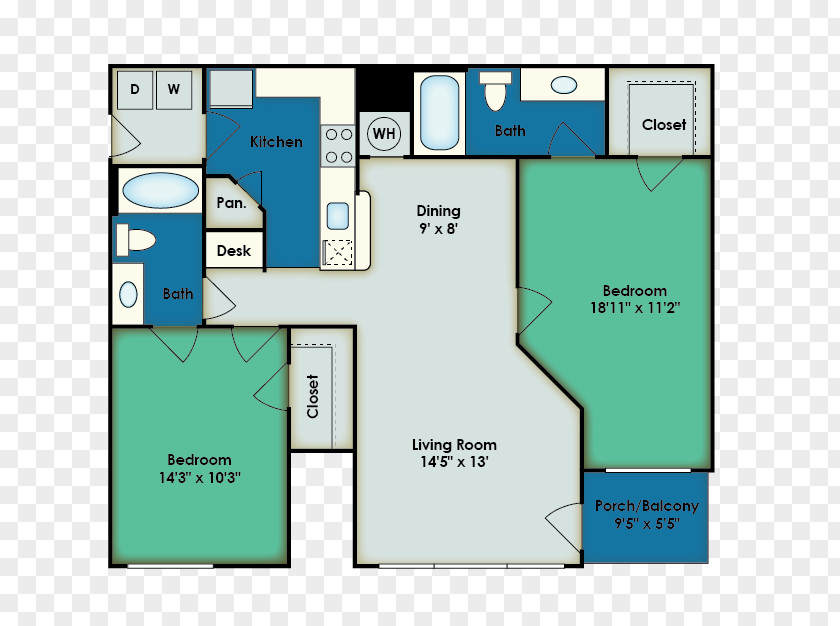 Apartment View At Encino Commons Boulevard Floor Plan Spicewood PNG
