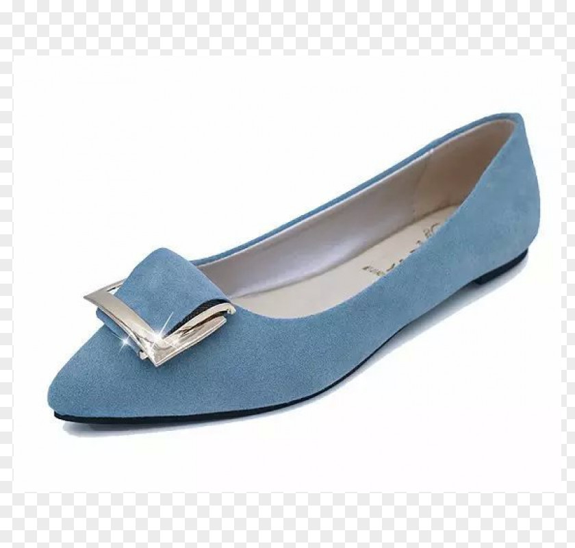Ballet Flat Slipper Slip-on Shoe Blue PNG