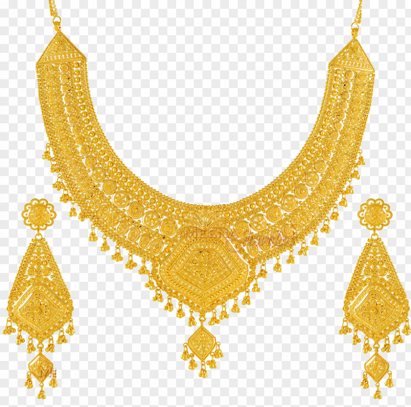 Gold Chain Earring Jewellery Necklace Bride Indian Wedding Clothes PNG