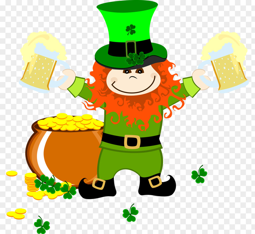 Saint Patrick's Day Leprechaun Cartoon Clip Art PNG