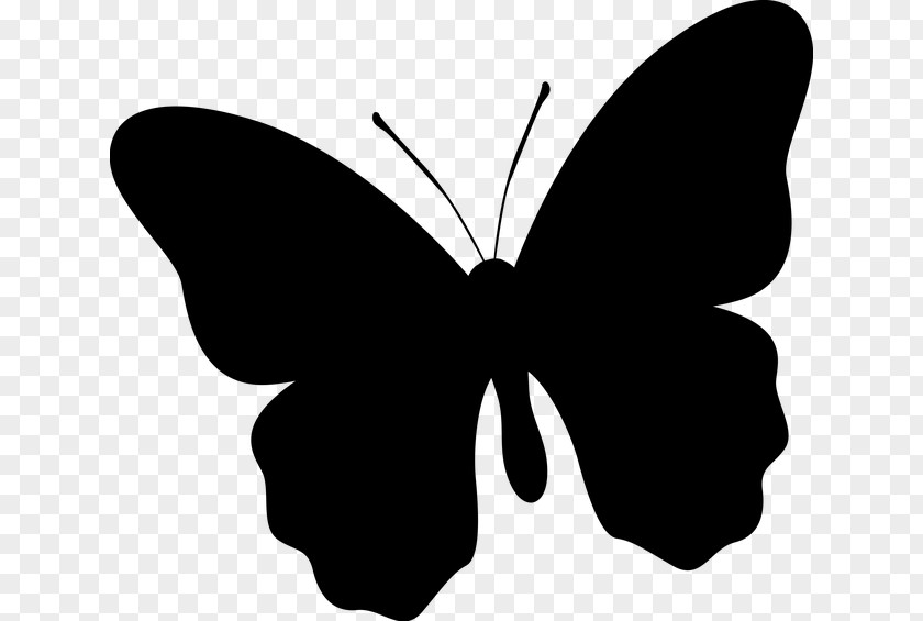 Brush-footed Butterflies Clip Art Silhouette Leaf Black M PNG