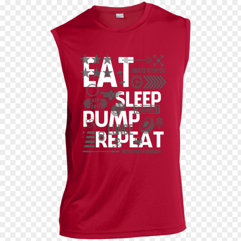 Eat Sleep T-shirt Sleeveless Shirt Hoodie Sweater Top PNG