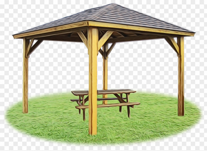 Gazebo Canopy Pergola Roof Outdoor Table PNG