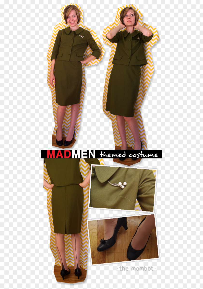 Mad Men Costume Abdomen Skirt Shoe PNG