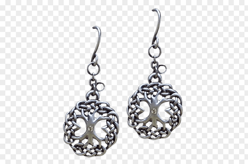 Silver Earring Body Jewellery Tree Of Life PNG
