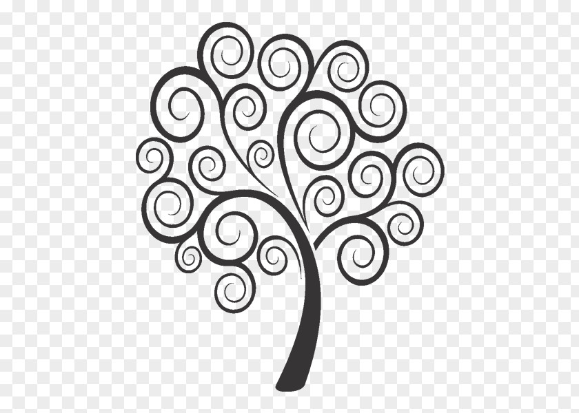 Tree Wall Decal Floral Vinyl Art PNG